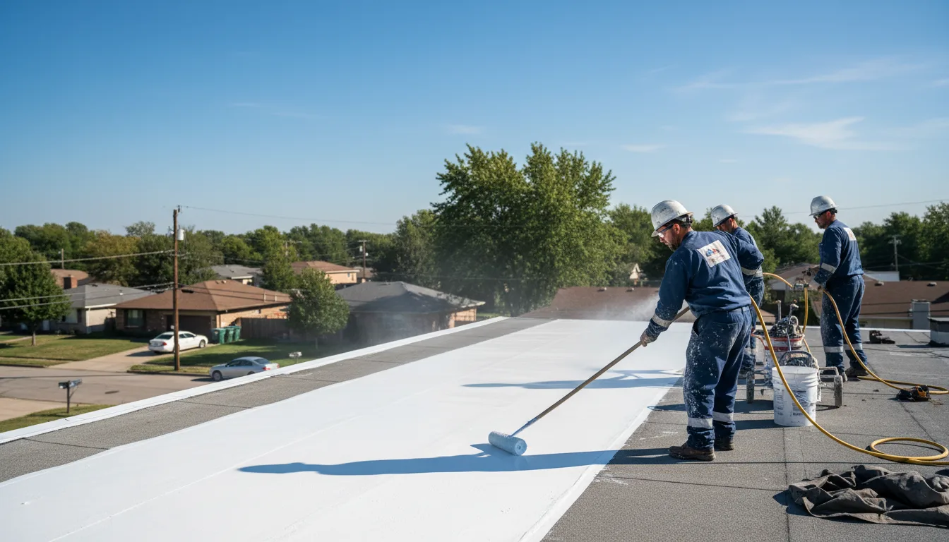 Commercial roof coating in Bickmore, WV near me